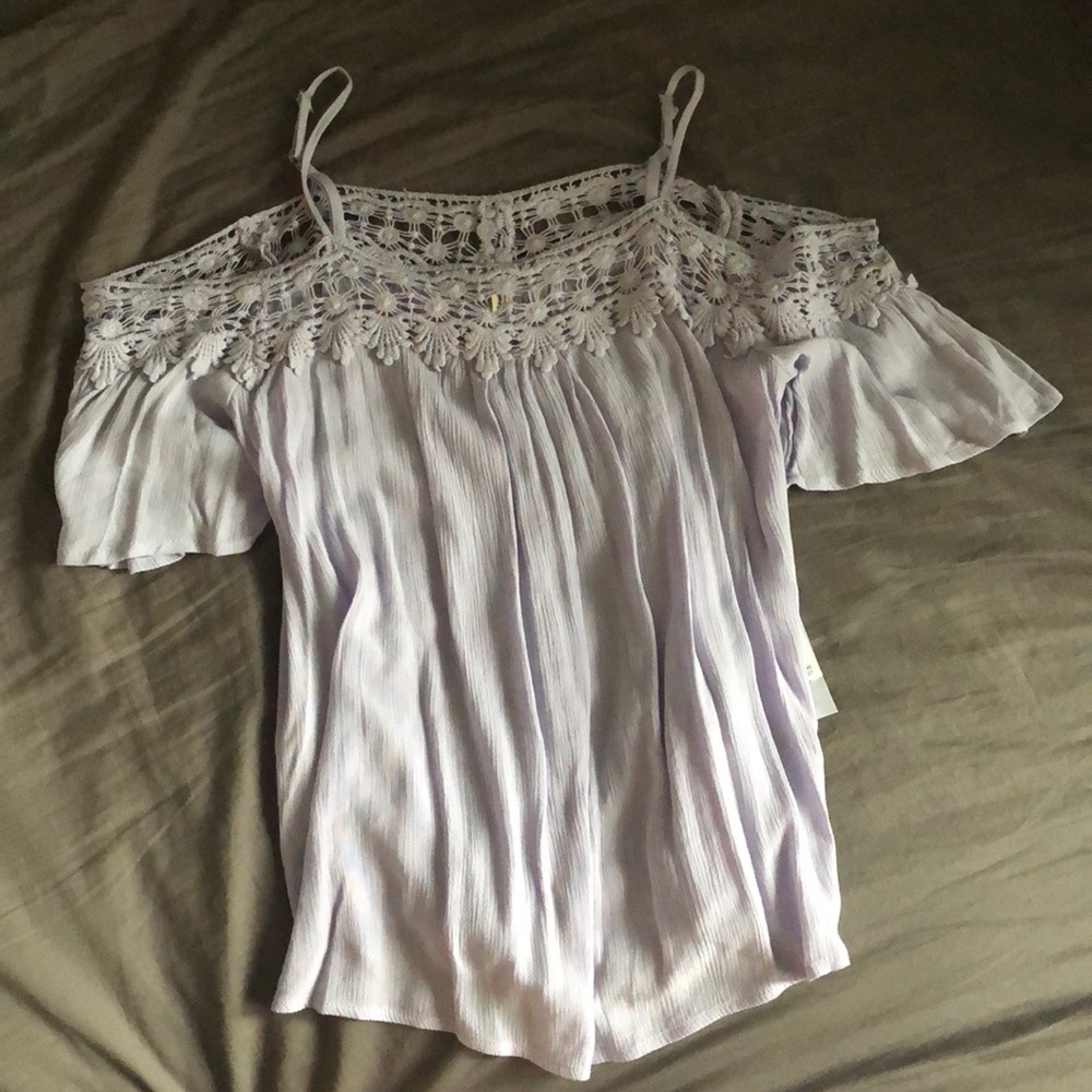 Purple off the shoulder top